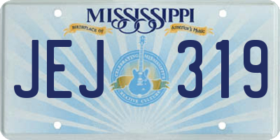 MS license plate JEJ319