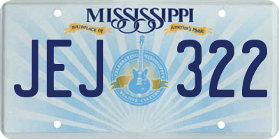MS license plate JEJ322
