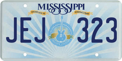 MS license plate JEJ323