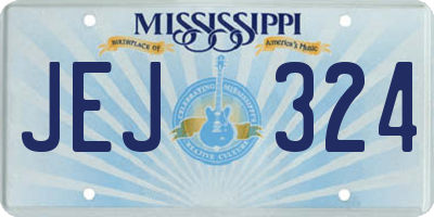 MS license plate JEJ324