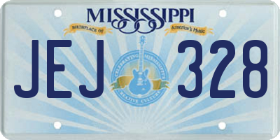 MS license plate JEJ328