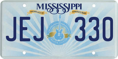 MS license plate JEJ330