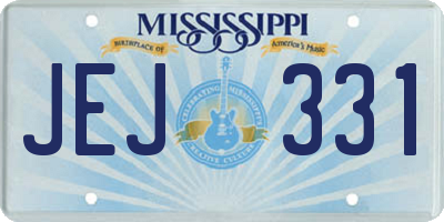 MS license plate JEJ331