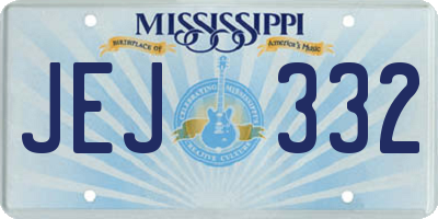 MS license plate JEJ332