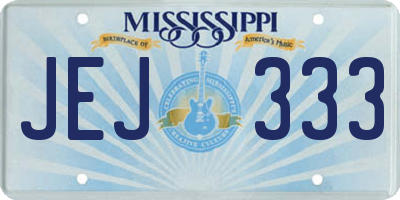MS license plate JEJ333