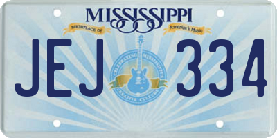 MS license plate JEJ334