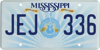 MS license plate JEJ336