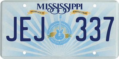 MS license plate JEJ337