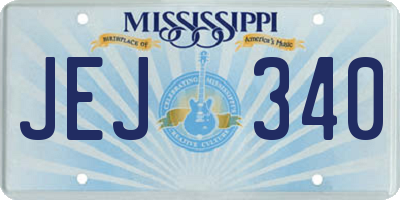 MS license plate JEJ340