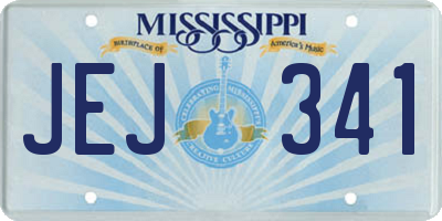 MS license plate JEJ341
