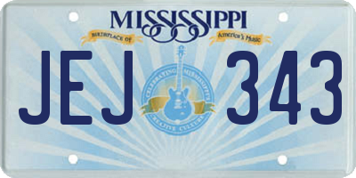 MS license plate JEJ343