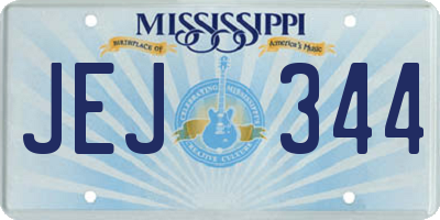 MS license plate JEJ344