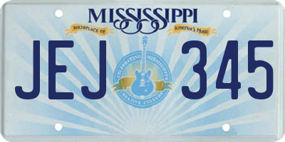 MS license plate JEJ345