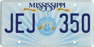 MS license plate JEJ350