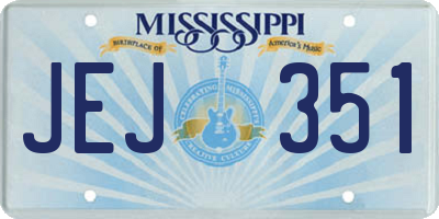 MS license plate JEJ351
