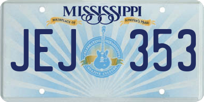 MS license plate JEJ353