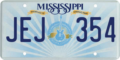 MS license plate JEJ354