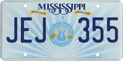 MS license plate JEJ355