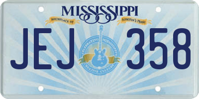 MS license plate JEJ358