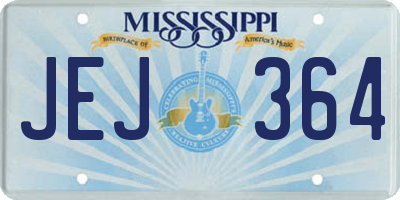MS license plate JEJ364