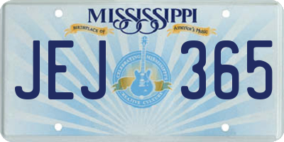 MS license plate JEJ365
