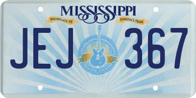 MS license plate JEJ367