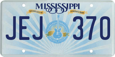MS license plate JEJ370