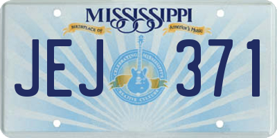 MS license plate JEJ371