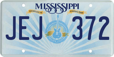 MS license plate JEJ372