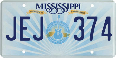 MS license plate JEJ374