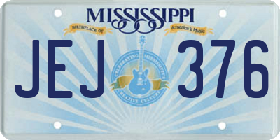 MS license plate JEJ376