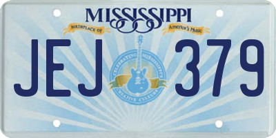MS license plate JEJ379