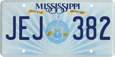 MS license plate JEJ382