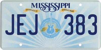 MS license plate JEJ383