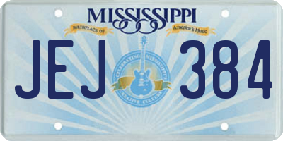 MS license plate JEJ384