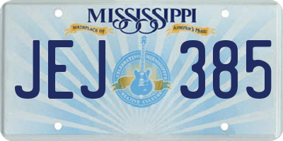 MS license plate JEJ385