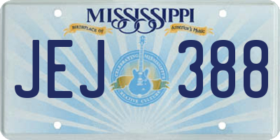 MS license plate JEJ388