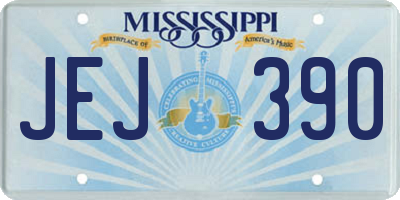 MS license plate JEJ390