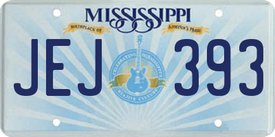 MS license plate JEJ393