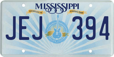 MS license plate JEJ394