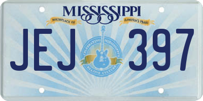 MS license plate JEJ397