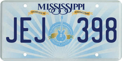 MS license plate JEJ398