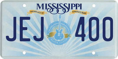 MS license plate JEJ400