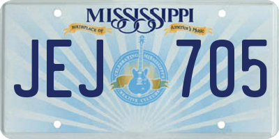 MS license plate JEJ705