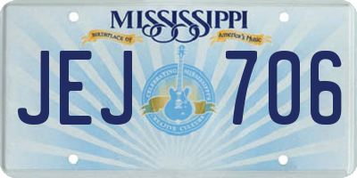 MS license plate JEJ706