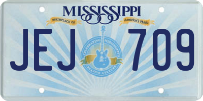 MS license plate JEJ709