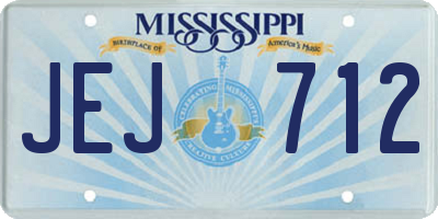 MS license plate JEJ712