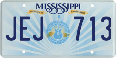 MS license plate JEJ713