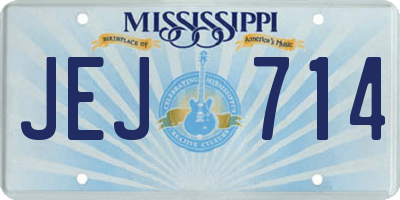 MS license plate JEJ714