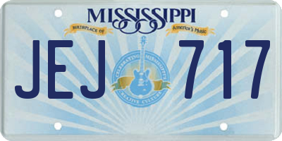 MS license plate JEJ717